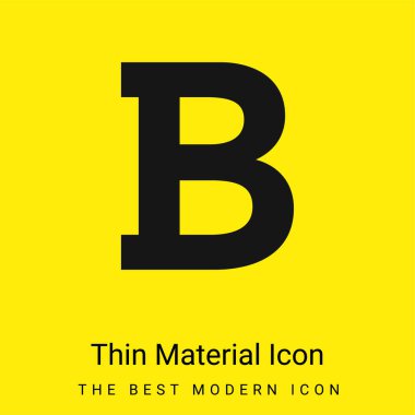 Bold minimal bright yellow material icon clipart