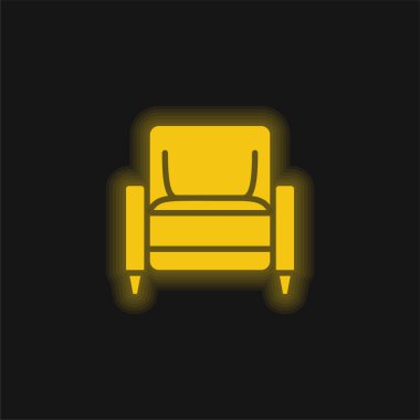 Koltuk sarı parlak neon simgesi