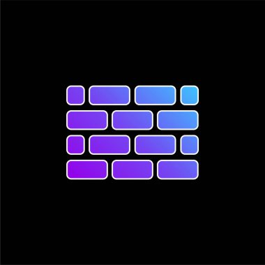 Tuğla Duvar mavi gradyan vektör simgesi