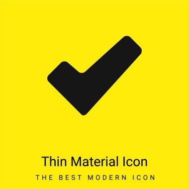Approve Signal minimal bright yellow material icon clipart