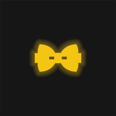Baş sarı parlak neon simgesi