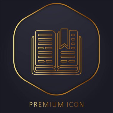 Altın satır premium logosu ya da simgesi