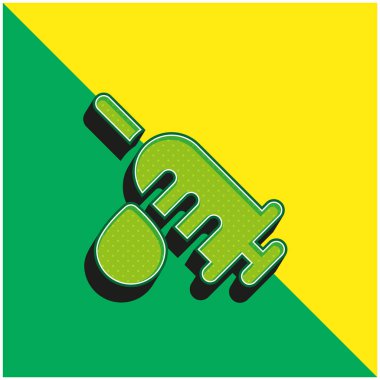 Analiz Yeşil ve Sarı 3D modern vektör simgesi logosu