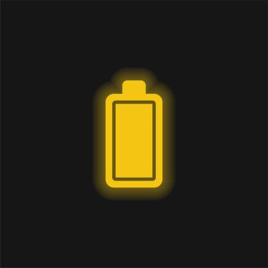 Pil sarısı parlak neon simgesi
