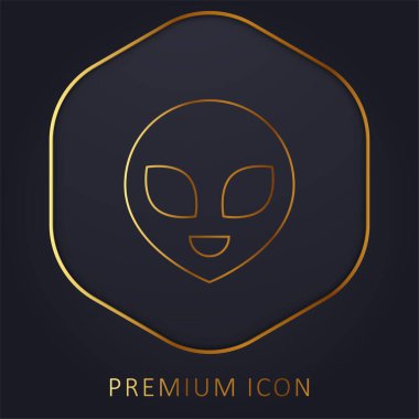 Uzaylı altın çizgisi prim logosu veya simgesi