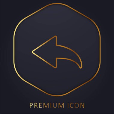 Arrow altın çizgi premium logosu veya simgesi