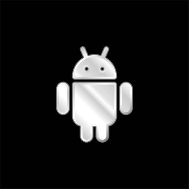 Android gümüş kaplama metalik simge