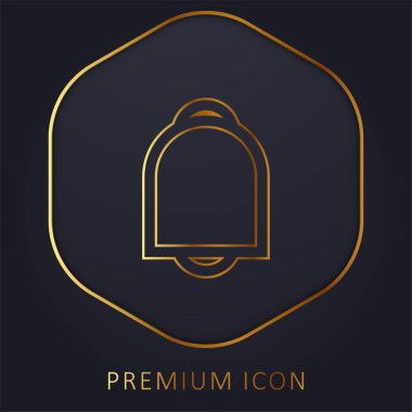 Bell Taslak Altın Çizgi prim logosu veya simgesi