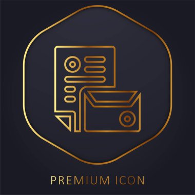 Marka altın çizgisi prim logosu veya simgesi