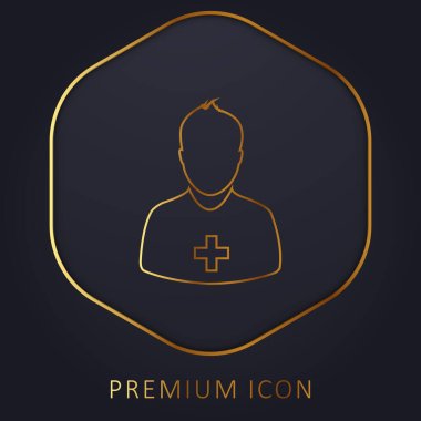 Kullanıcı altın satırı premium logosu ya da simgesi ekle
