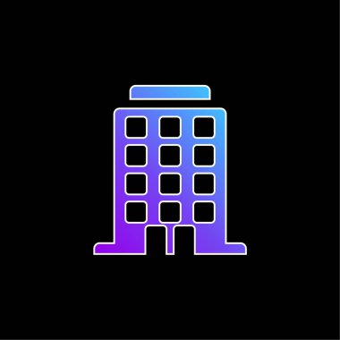 Büyük Bina mavi eğimli vektör simgesi