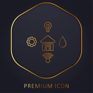 Amenities golden line premium logo or icon clipart