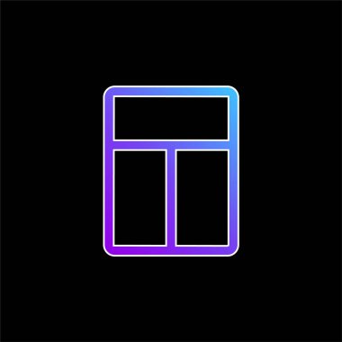 Büyük Düzen mavi gradyan vektör simgesi