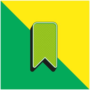 Yer imi Yeşil ve sarı modern 3d vektör simgesi logosu