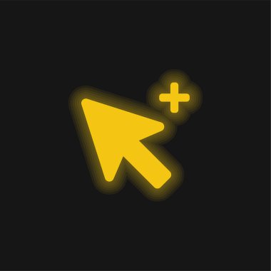 Seçim İmleci sarı parlak neon simgesi ekle