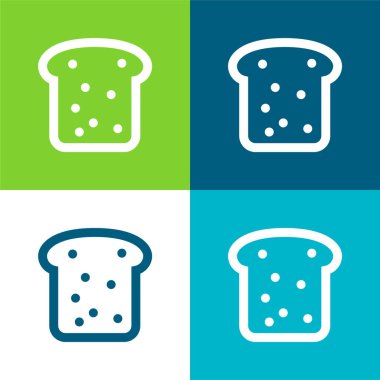 Ekmek Düz 4 renk en küçük simge kümesi