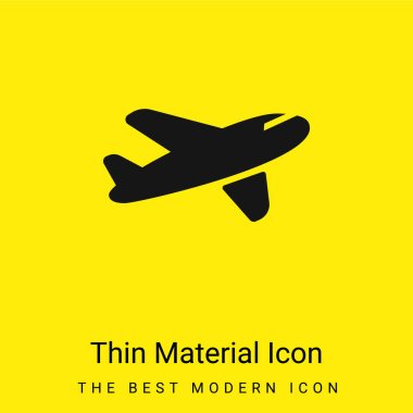 Air Transport minimal bright yellow material icon clipart