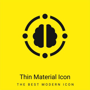 AI minimal bright yellow material icon clipart