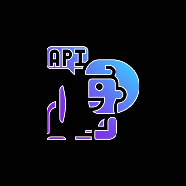 Uygulama mavi gradyan vektör simgesi