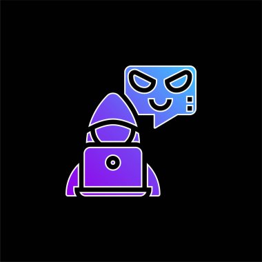 Botnet mavi gradyan vektör simgesi