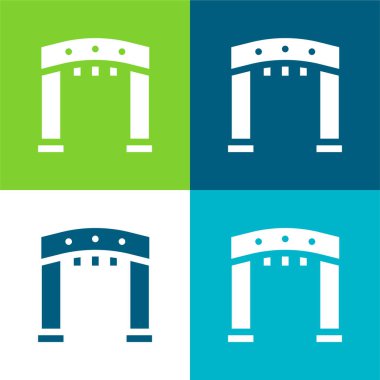 Ark Düz 4 renk en küçük simge kümesi