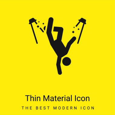 Break Dance minimal bright yellow material icon clipart
