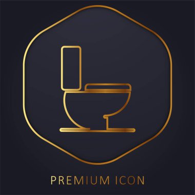 Banyo altın çizgisi logosu veya simgesi