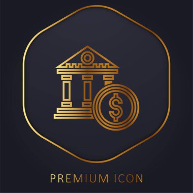 Banka altın hat premium logosu veya simgesi