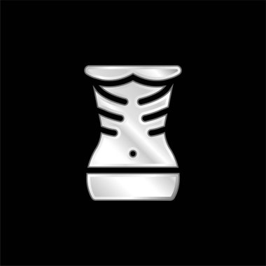 Anoreksi gümüş kaplama metalik simge