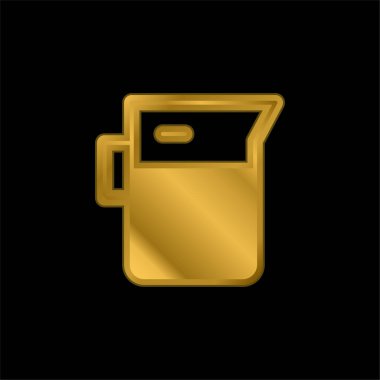 Altın kaplama metal simge veya logo vektörü