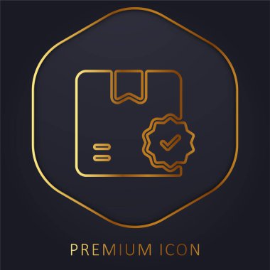 Altın çizgi prim logosu veya simgesi