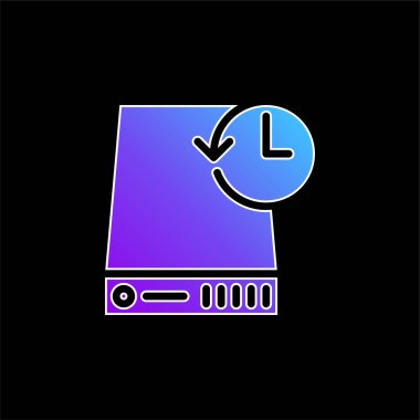 Backup blue gradient vector icon clipart