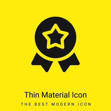 Rozet en az parlak sarı madde simgesi