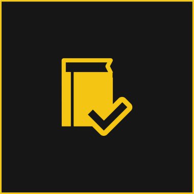 Kitap Doğrulama Arayüzü Sembolü Parlayan neon simgesi