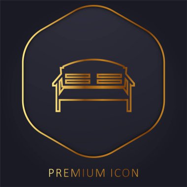 Altın çizgi prim logosu veya simgesi