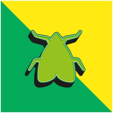 Big Fly Green and yellow modern 3d vector icon logo clipart