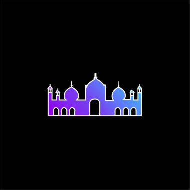 Badshahi Camii mavi eğimli vektör simgesi