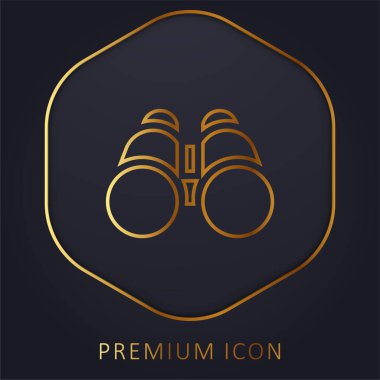 Dürbün altın çizgi prim logosu veya simgesi