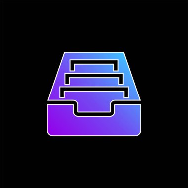 Mavi gradyan vektör simgesini arşivle