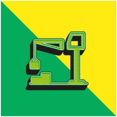 Big Derrick With Boxes Green and yellow modern 3d vector icon logo clipart