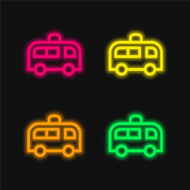 Parlayan neon vektör simgesi