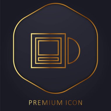 Albüm altın satırı premium logosu veya simgesi