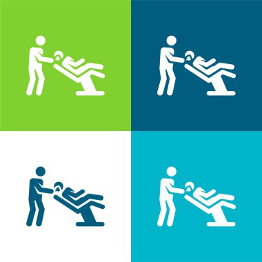 Berber Düz 4 renk en küçük simge kümesi