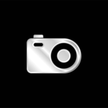 Analojik Fotoğraf Makinesi gümüş kaplama metalik simge