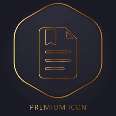 Yer imi altın çizgi premium logosu veya simgesi