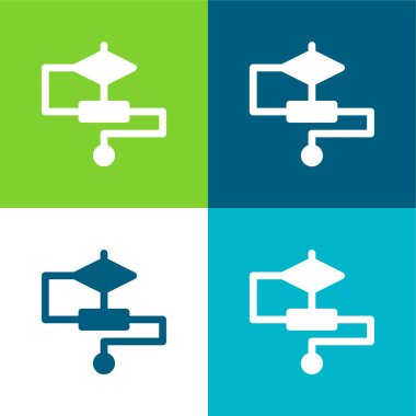 Algoritma Düz 4 renk en küçük simge kümesi