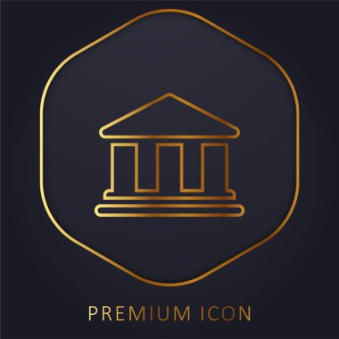 Banka altın hat premium logosu veya simgesi