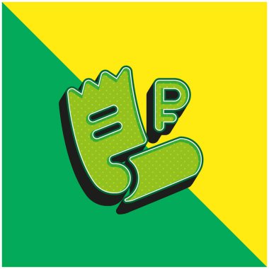 Bill Green ve sarı modern 3D vektör simgesi logosu