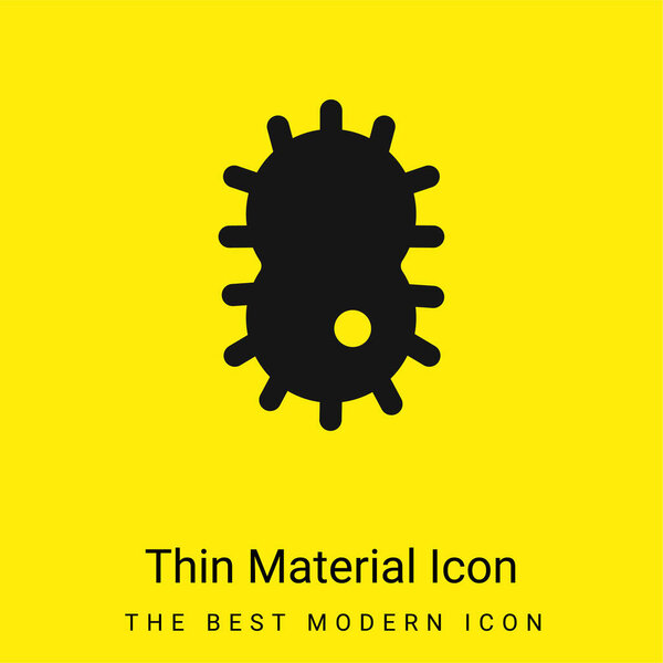 Bacteria minimal bright yellow material icon
