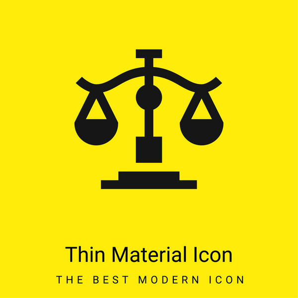 Balance minimal bright yellow material icon